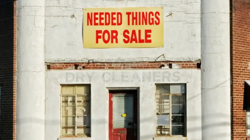 storefront old dry cleaner's business