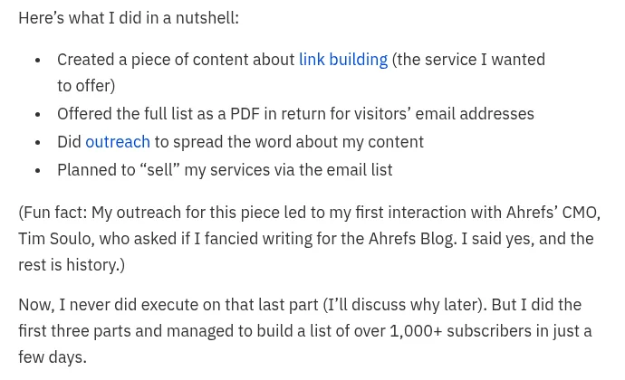 Joshua Hardwick’s playbook for the email list he built in days